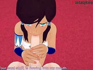 yo, check this avatar korra giving the perfect blowjob! 😍