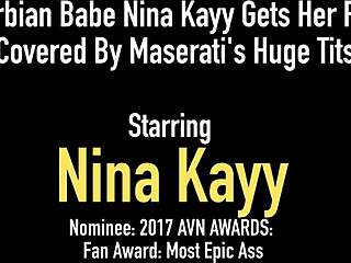 Hey, Serbian Nina Kayy’s face buried in Maserati’s huge ebony tits!