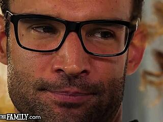 Outofthefamily cute ebony step-daughter rides step-dilf