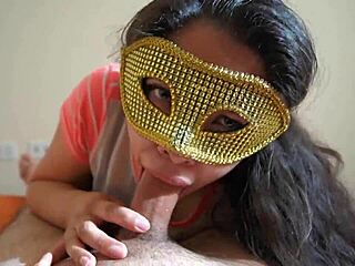 Stepmom Blowjobs and Deepthroats My Cock, Can't Control Herself, I Fuck Her Vagina Reverse Cowgirl