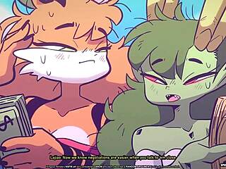 dou gets pounded hard in wild furry action