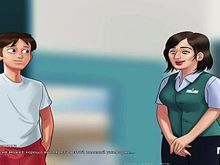 in summertimesaga, she offers her breasts for a daring touch in wild gameplay