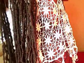 18-year-old ebony drilled hard in tight leggings and stockings