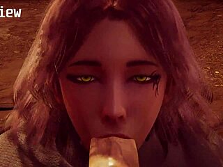 Elden Ring Melina deepthroating in 3D hentai uncensored anime sex