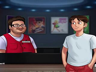 in summertimesaga, she offers her breasts for a daring touch in wild gameplay