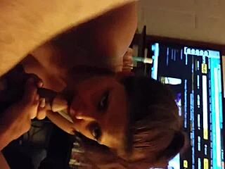 she sucks that monster cock deep