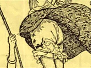 Vintage erotic illustration from antique retro cartoon