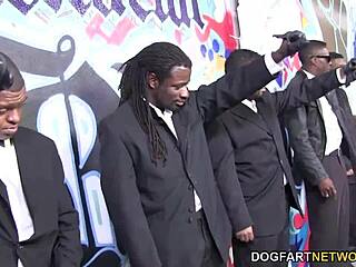 kagney linn karter takes on wild interracial gangbang