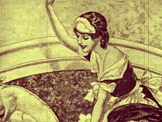 Vintage erotic illustration from antique retro cartoon