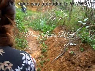 Pinay scandal: horny couple fucks beside the road in outdoor hardcore sex