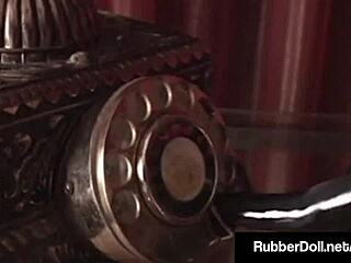Dildo Drills Latex Queen Rubber Doll Pleasing Shiny Client