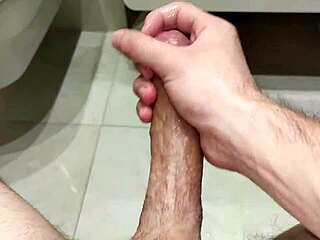 Masturbation And Cum In Bathroom With Huge Cock Solo Orgasm Amateur