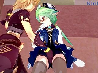 i watch sucrose and hu tao fuck aether in intense genshin hentai