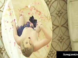 super sexy sunny lane bangs wet pussy with pink dildo