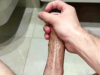 Masturbation And Cum In Bathroom With Huge Cock Solo Orgasm Amateur
