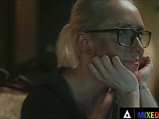 Christina Shine, that busty blonde milf, plays with her tits and pussy solo