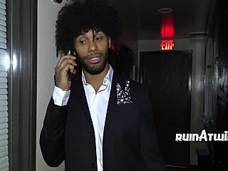 Handsome black exec becomes orgy bottom after girlfriend call?