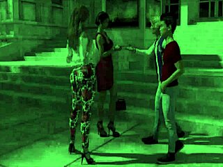 A wife and stepmother in a homemade game scenario.