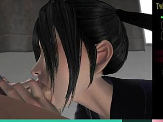 twin succubus shows amazing dick sucking skills on monster cock in ep 13!