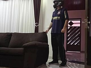 hot housewife flashes natural tits for brazilian motoboy in homemade exhibitionist lick