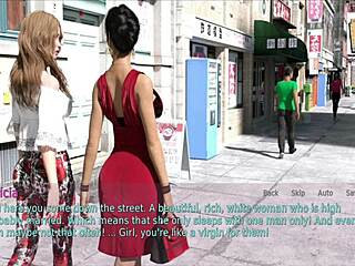 A wife and stepmother in a homemade game scenario.