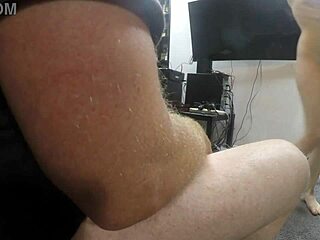 Scarlett Johnson delivers an intense footjob in POV view!