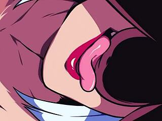 vampira sucking cum in wild anime hentai scene with dark twists