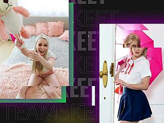 Sexy Ginger Stepmom Gives Horny Stepson Sensual Boobjob Secretly.