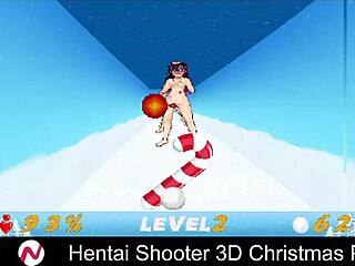 hentai shooter 3d christmas party with big tits and monsters