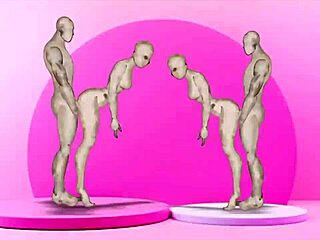 Hey, check out these anime twins banging hot cartoon girls in wild action!