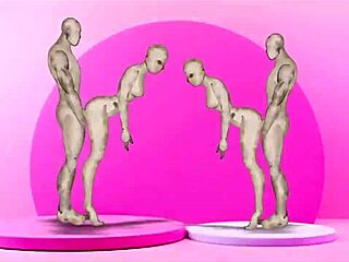 Hey, check out these anime twins banging hot cartoon girls in wild action!