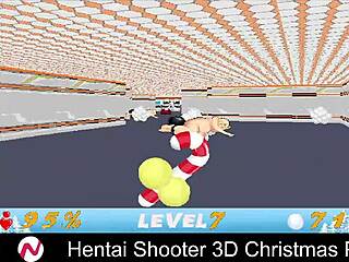 hentai shooter 3d christmas party with big tits and monsters