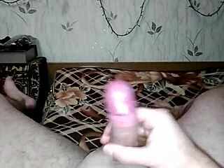 new year handjob my huge cock closeup leading to cumshot