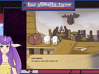 in avatar, the guard gives a blowjob with big tits and facial