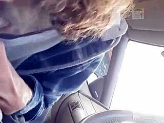 Giving Morning Blowjob To Buddy In Car