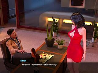 Flirting with boss at work in fashion business