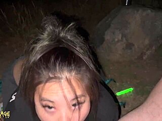 Camping trip turned wild with OUTDOOR ANAL in raw POV action.