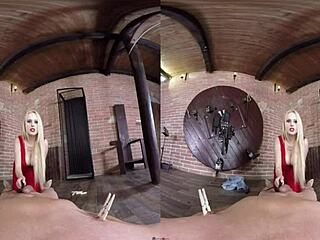 Hot bdsm session in virtual reality with spanking 👀