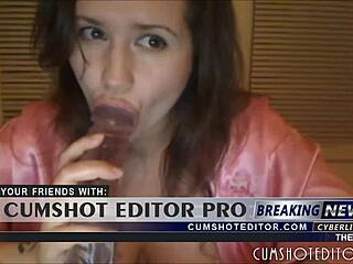 Amateur Brunette MILF Deepthroats with Intense Gagging Action