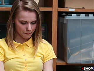 Russian Slender Teen Caught Shoplifting Gets Punish Fucked at Shop!