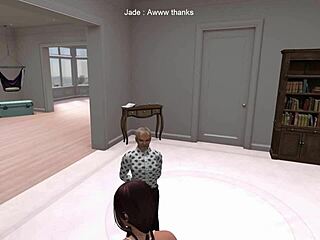 second life episode 12 - young brunette meets old edmond for cunilingus at bololo chat