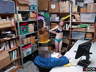 Russian Slender Teen Caught Shoplifting Gets Punish Fucked at Shop!