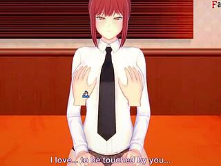 Check Out Makima's Blowjob Scene From Chainsaw Man, Full Pov And Chained Action