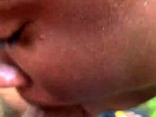 Ghetto bitch fucking and sucking big black cock!