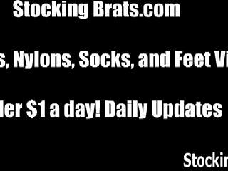 Wow, Sucking Toes In Stockings!