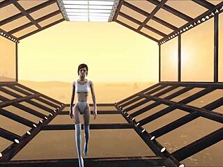 Cute brunette in Fallout fashion