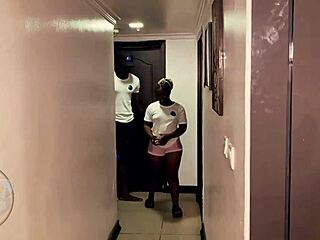 big booty ebony girl takin bbc alone at home, dang