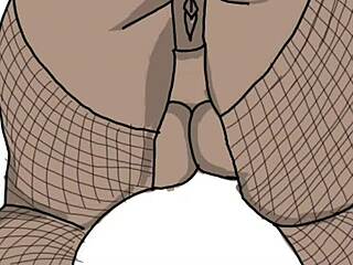 Drawing black big booty bent over in doggy style