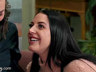 Girlsway Stars Aidra Fox and Casey Calvert Explore Lesbian Fun with Angela White