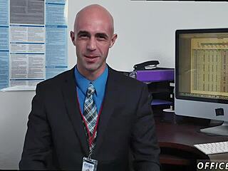 Oh wow, hardcore gay action! The manager is such a tough stud to please!